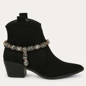 BRAND NEW Size 7 💎🖤Gem Stone Cowgirl Ankle Boot
